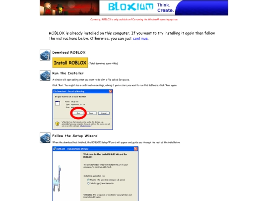 bloxium/Install/Deafult screenshot
