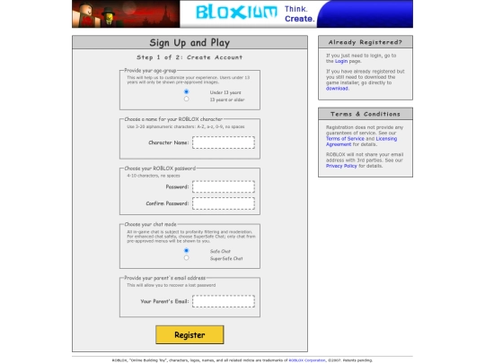 bloxium/Login/Deafult screenshot