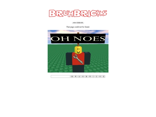 bruhbricks/404 screenshot