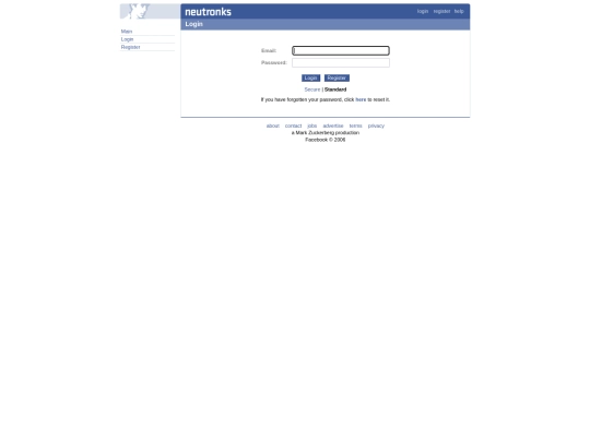 neutronks/login screenshot