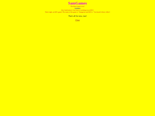 samgamespopup screenshot