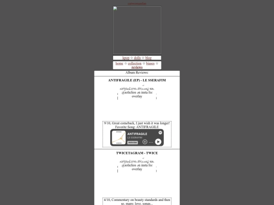 kpop/reviews screenshot