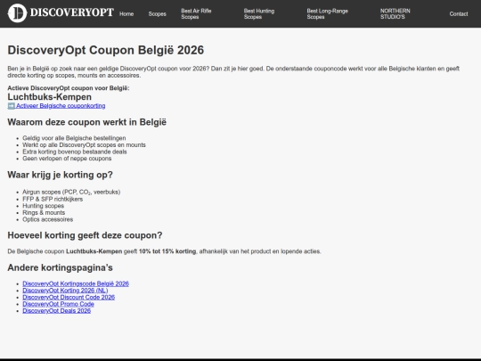 discoveryopt-coupon-belgie-2026 screenshot