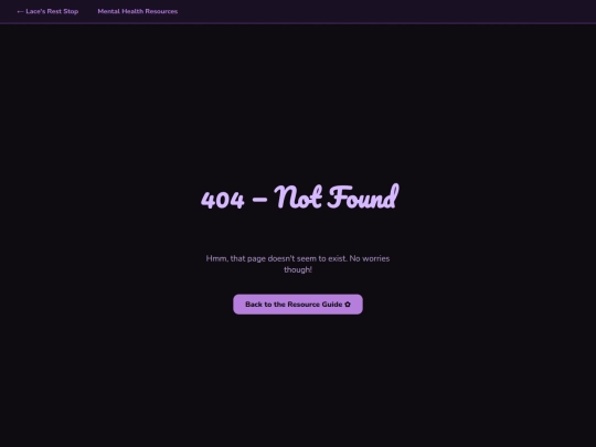 ListOfHealthResources/not_found screenshot