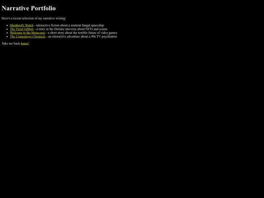 narrativeportfolio screenshot