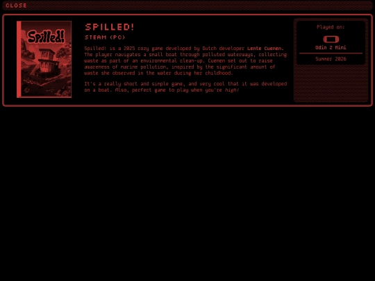 game/spilled screenshot