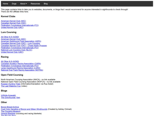 Pages/links screenshot