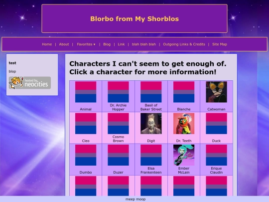 faves/blorbo screenshot