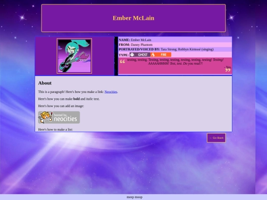 faves/blorbo/embermclain screenshot