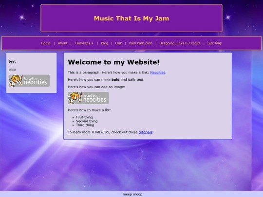 faves/music screenshot