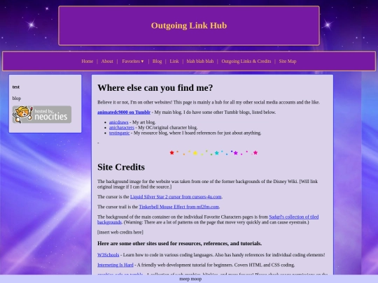 links screenshot