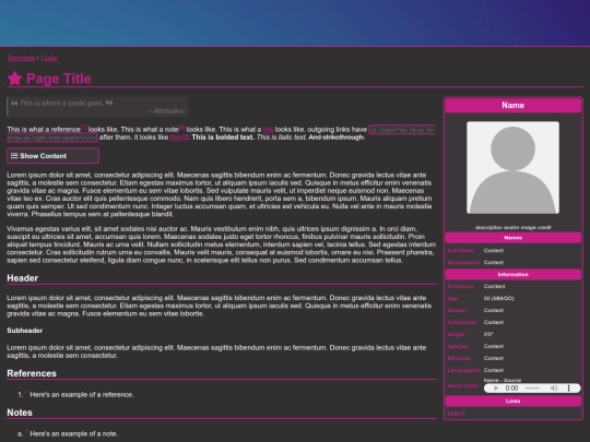 wiki/template screenshot