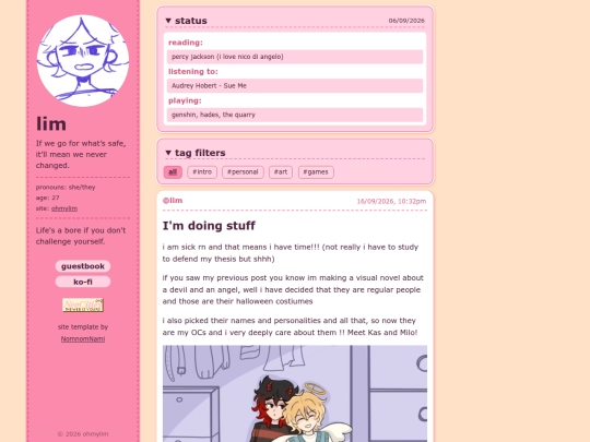 blog screenshot