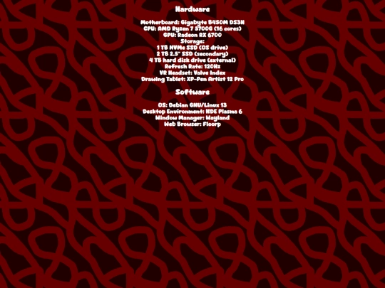 specs screenshot