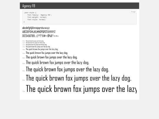 Fonts/demo screenshot