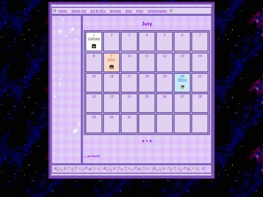 ocbirthdaycalendar/july screenshot