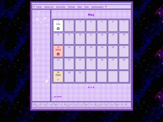 ocbirthdaycalendar/may screenshot