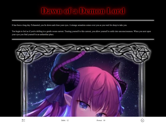 Cyoa/Dawn_of_a_demon_lord screenshot