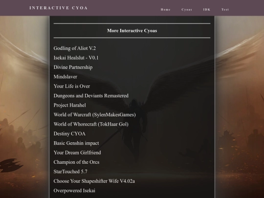 Cyoas screenshot