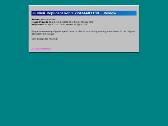 reviews/NieR Replicant ver.1.22474487139 screenshot