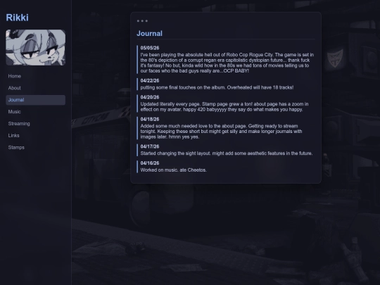 journal screenshot