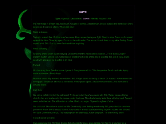 writings/date screenshot