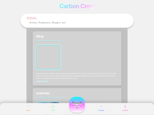 artists screenshot