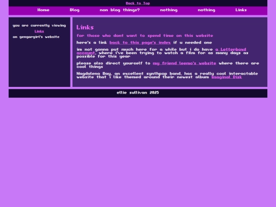 links screenshot