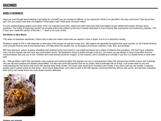 arachnids/guides screenshot