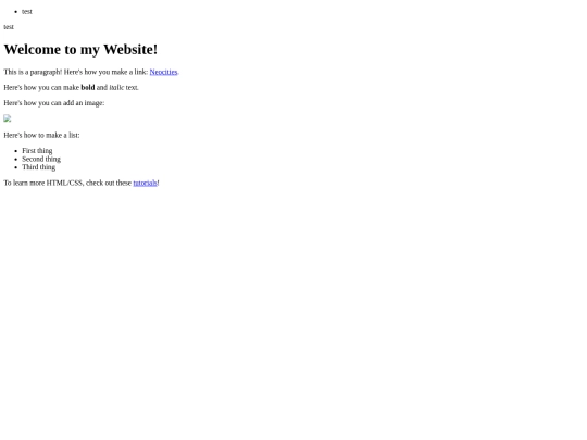 test screenshot