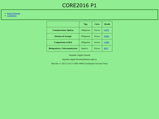 CORE/asignaturas screenshot