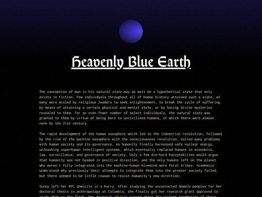 a/heavenly-blue-earth screenshot