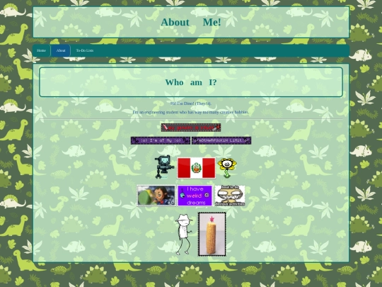 about/me screenshot