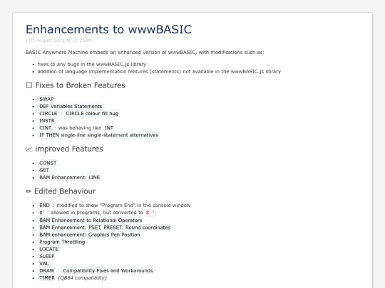 Enhancements to wwwBASIC screenshot