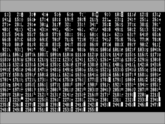 Test/BAM Character Set.prod.run screenshot