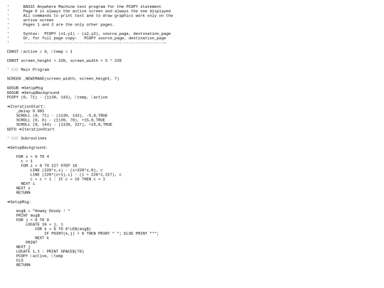 Test/Howdy Doody PCOPY II Test.prod.bas screenshot