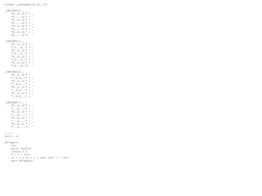 Test/_DEFCHR$ tester.prod.bas screenshot