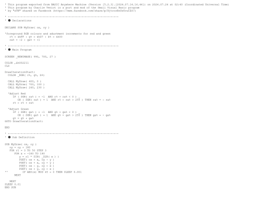 sample_programs/Arabesque Trig Drawing 2.prod.bas screenshot