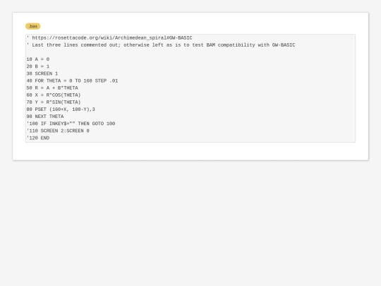 sample_programs/Archimedean spiral.bas screenshot