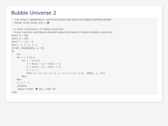 sample_programs/Bubble Universe 2.prod.bas screenshot