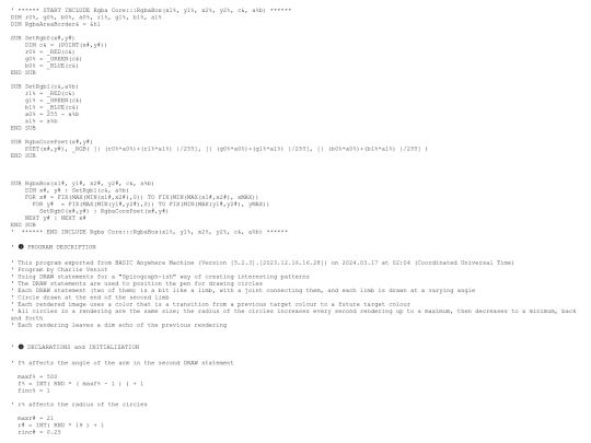 sample_programs/BubblySpirals.prod.bas screenshot