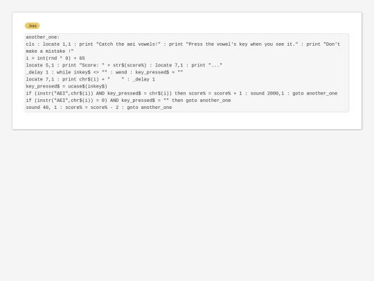 sample_programs/Catch The aei Vowels.bas screenshot