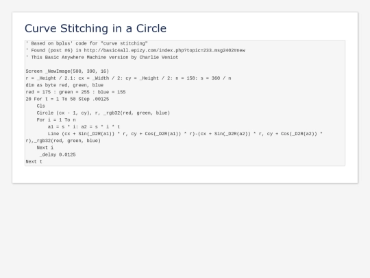 sample_programs/Curve Stitching in a Circle.prod.bas screenshot