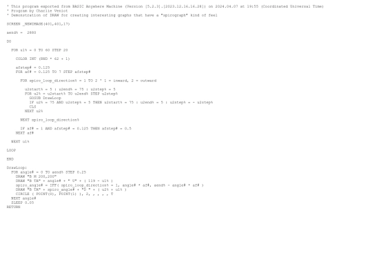 sample_programs/DRAW Spiral Graphing Demo.prod.bas screenshot