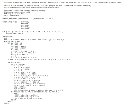 sample_programs/Deep Field.prod.bas screenshot