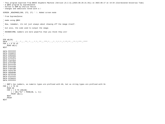 sample_programs/Dots-Asterisks SMILEY FACE.prod.bas screenshot