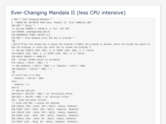 sample_programs/Ever-Changing Mandala II (less CPU intensive).prod.bas screenshot