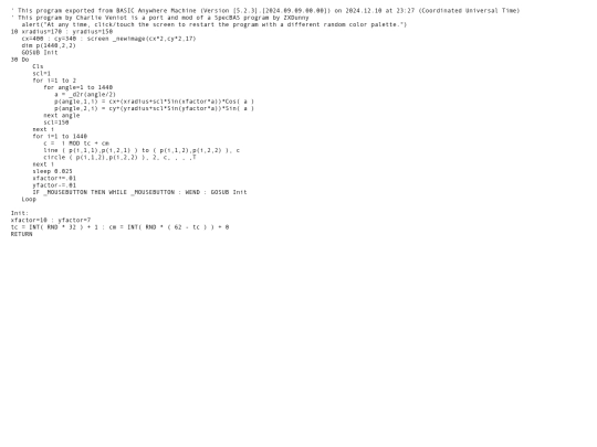 sample_programs/Fan Dance.prod.bas screenshot