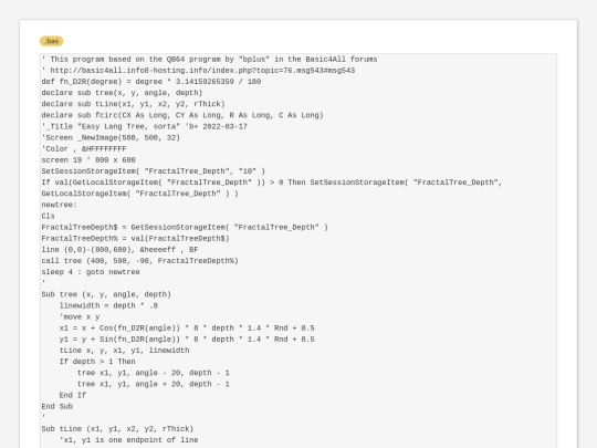 sample_programs/FractalTree.bas screenshot