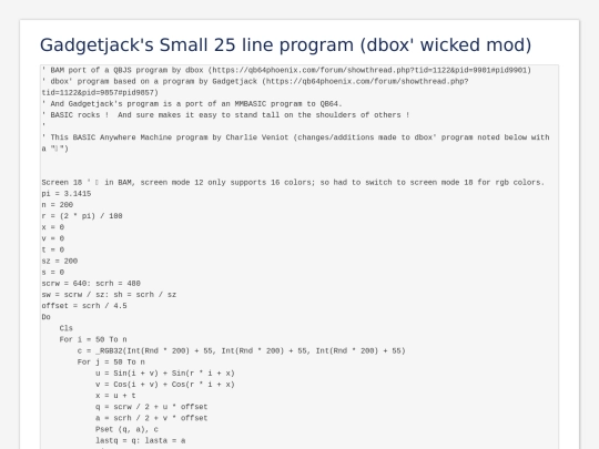 sample_programs/Gadgetjack's Small 25 line program (dbox' wicked mod).prod.bas screenshot